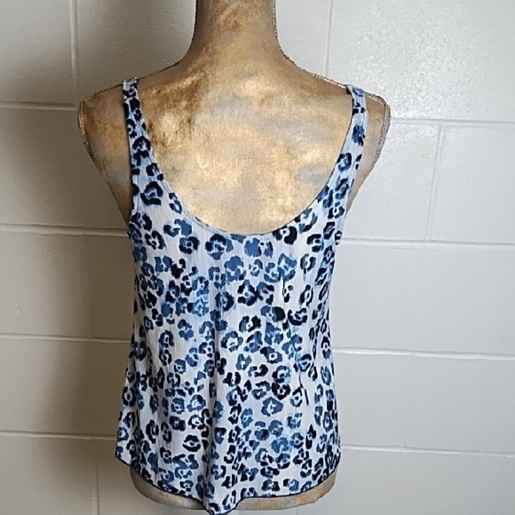 Secret Treasures Blue and Navy/Black Leopard Camisole Shell Top - Picture 3 of 9